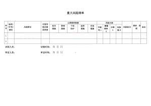 机械行业风险分级管控体系重大风险清单参考模板范本.doc