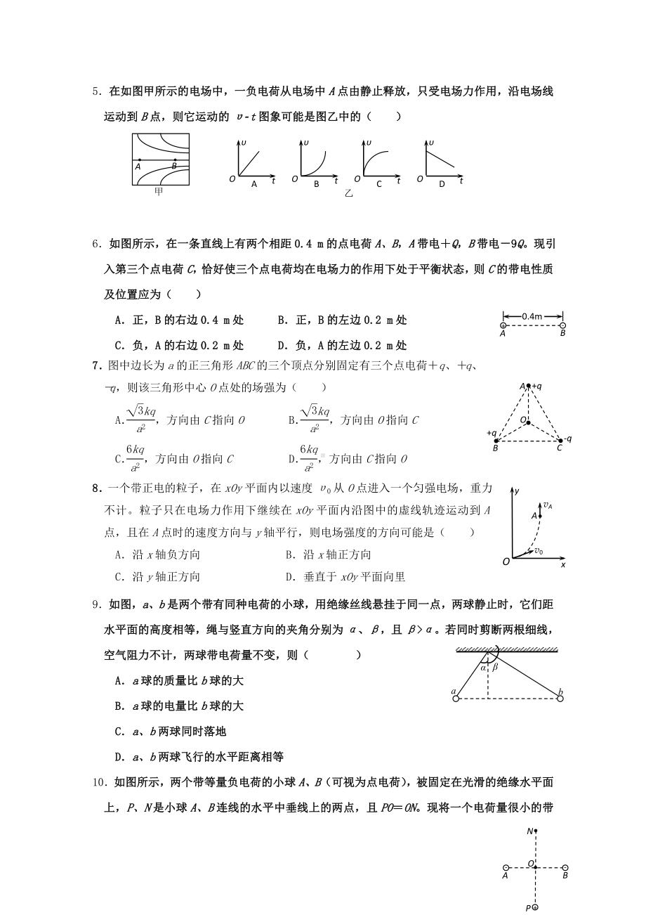 2021-2022年高二物理上学期联考试题.doc_第2页