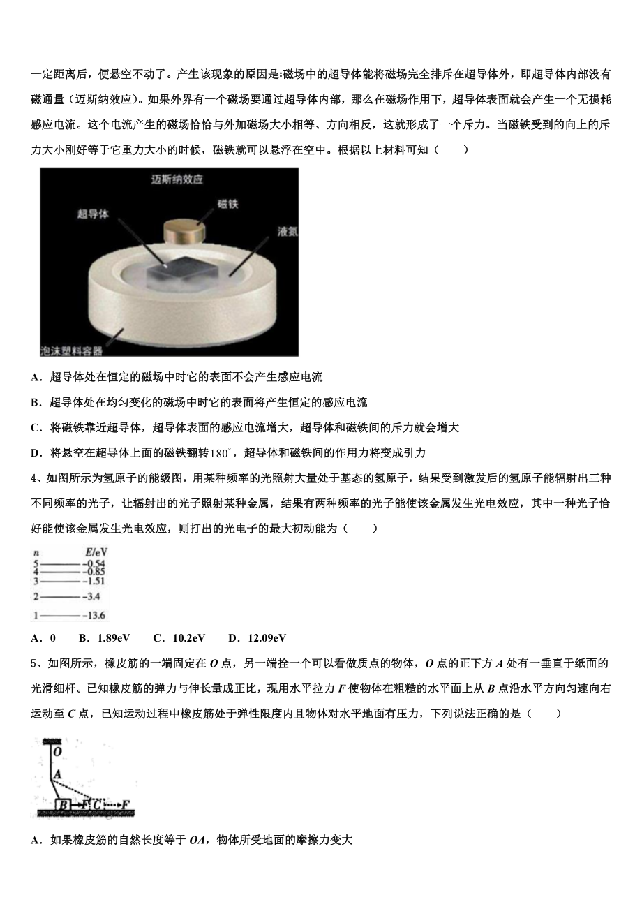 2022-2023学年上海市嘉定区嘉一中高考押题卷（物理试题）试卷解析.doc_第2页