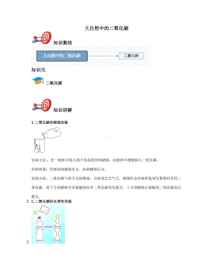 2021年九年级上学期初中化学五四制鲁教新版：大自然中的二氧化碳-《全套讲义教师版》.doc