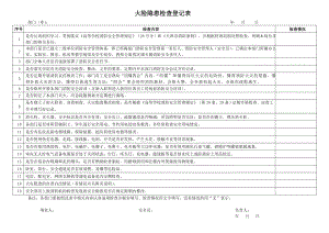 火险隐患检查登记表参考模板范本.doc