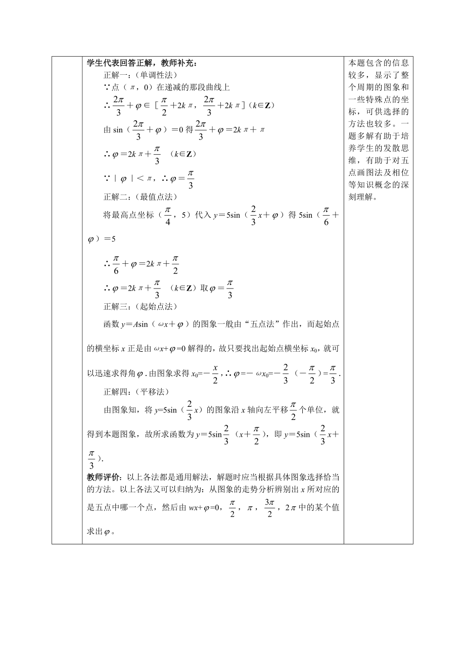 1.5-函数y=Asin(wx+f)的图象(第2课时)-精品教案.doc_第3页