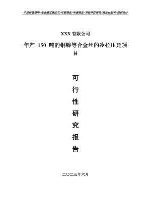 年产 150 吨的铜镍等合金丝的冷拉压延可行性研究报告建议书.doc