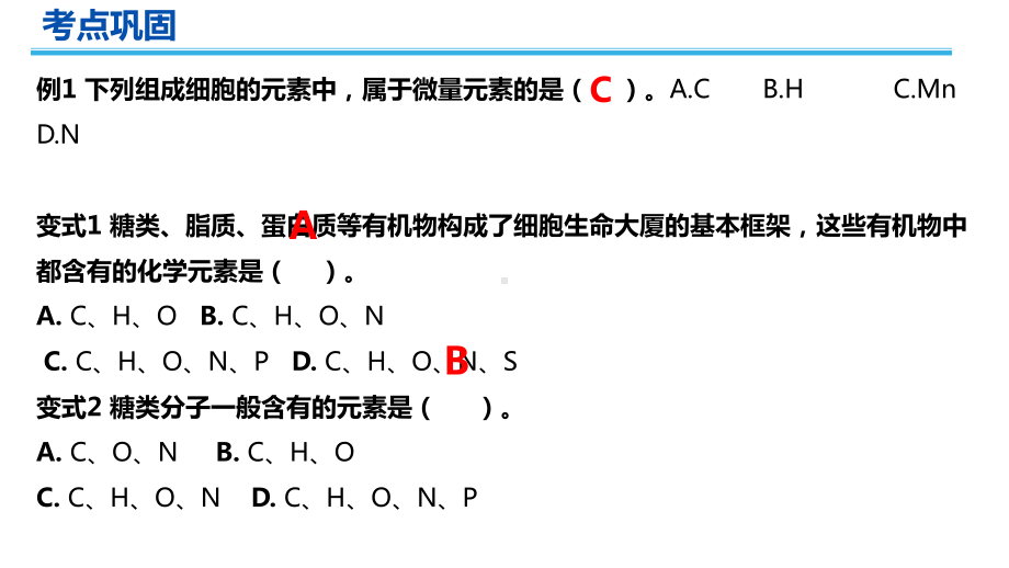 专题1第2章《细胞的分子组成》学考复习 ppt课件-2023新人教版（2019）必修第一册.pptx_第3页