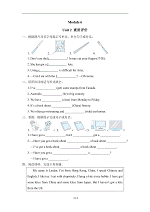 外研版英语六年级上册Module 6 分单元素质评价卷Unit 2 素质评价.doc