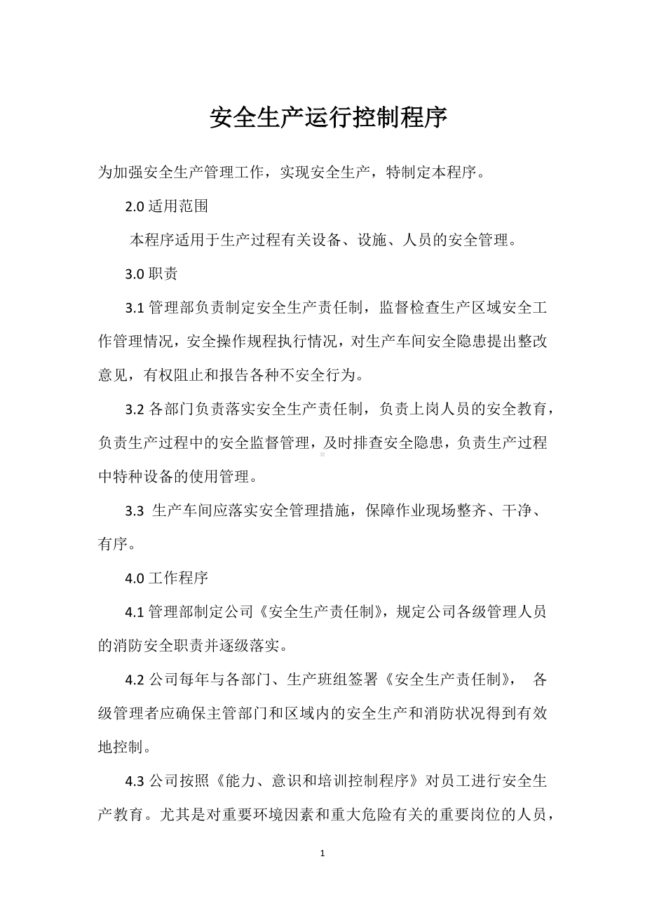 安全生产运行控制程序模板范本.docx_第1页