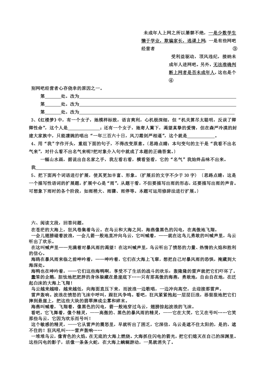 苏教版八下语文《海燕》同步练习.doc_第2页