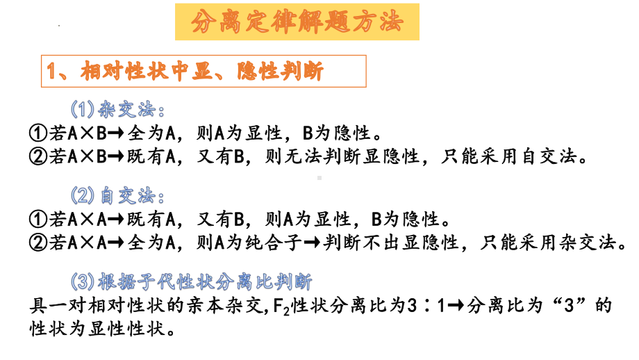 1.1分离定律解题方法 ppt课件-2023新人教版（2019）《高中生物》必修第二册.pptx_第2页