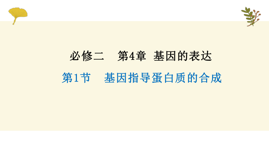 4.1基因指导蛋白质的合成 ppt课件（0002）-2023新人教版（2019）《高中生物》必修第二册.pptx_第1页