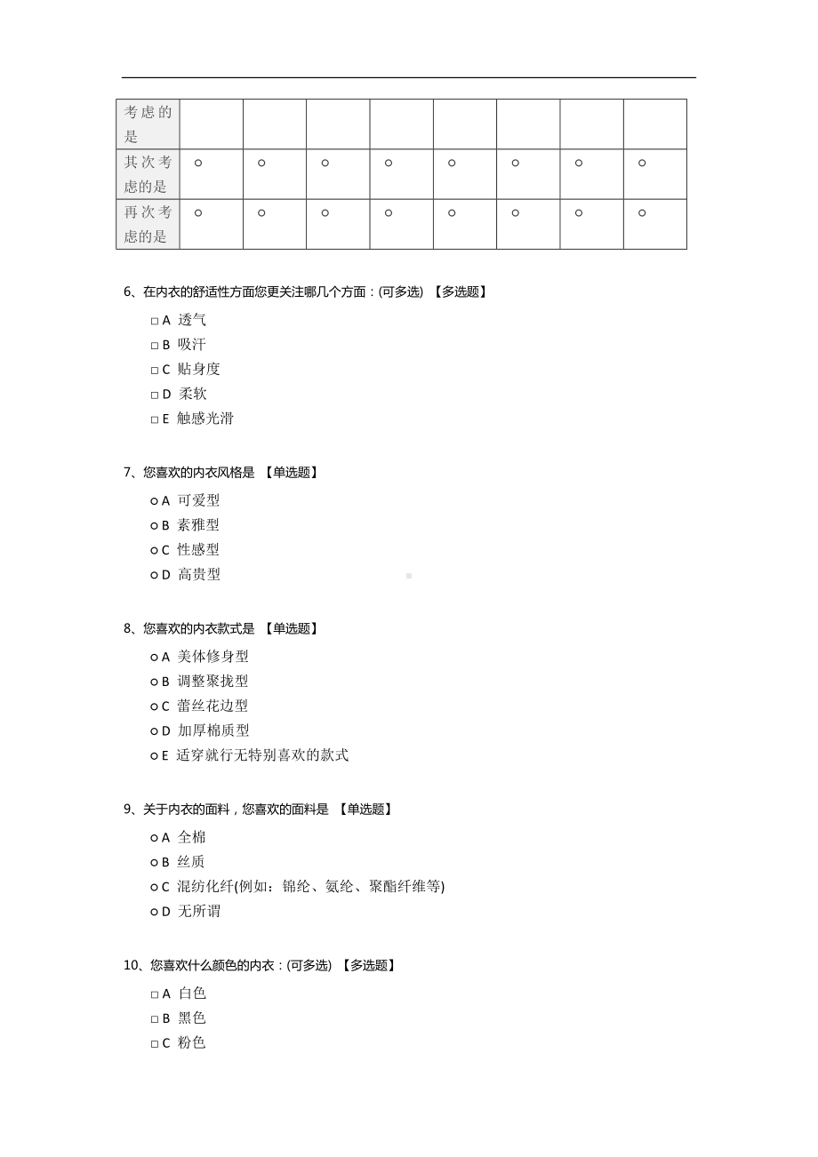 成年女性内衣市场需求特点调查问卷.docx_第2页