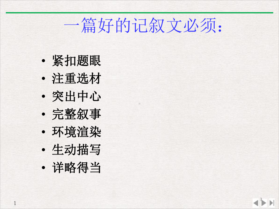 湖南省某中学初中作文训练《记叙文写作指导》教学课件.pptx_第3页