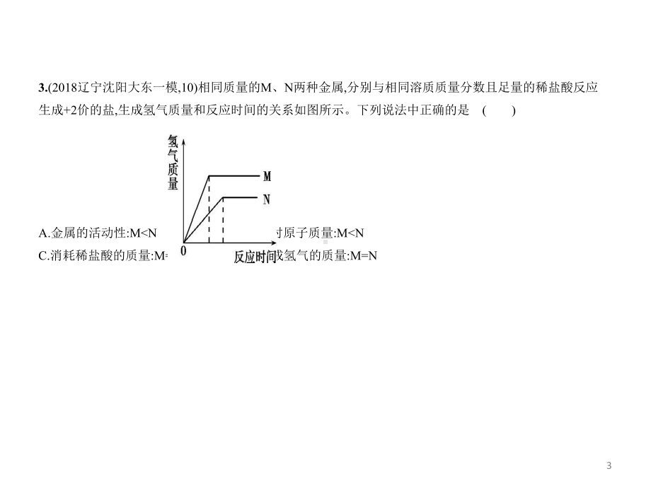 人教版化学中考《金属与金属矿物》专题复习：能力检测教学课件.pptx_第3页