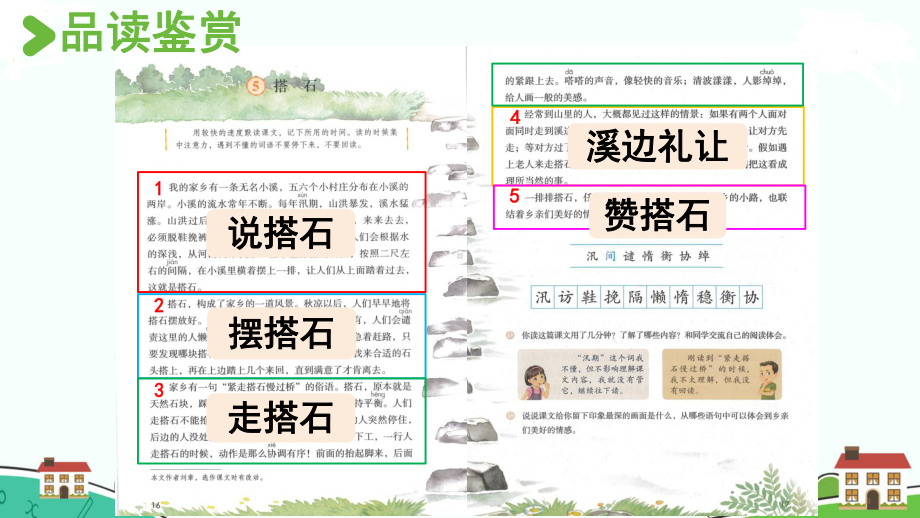 人教部编版五年级语文上册教学课件《搭石》第二课时.pptx_第3页