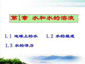 浙教版八级科学上册水和水的溶液复习教学课件.ppt