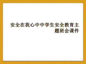 安全在我心中中学生安全教育主题班会教学课件.ppt