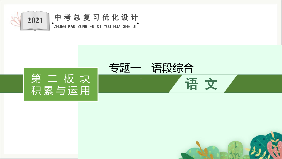 第二板块积累与运用语段综合教学课件安徽省2021年中考二轮复习.pptx_第1页