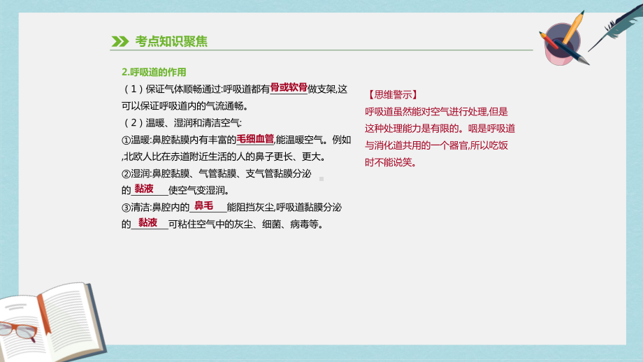 2019年中考生物专题复习四生物圈中的人第13课时人体的呼吸课件新人教版.pptx_第3页