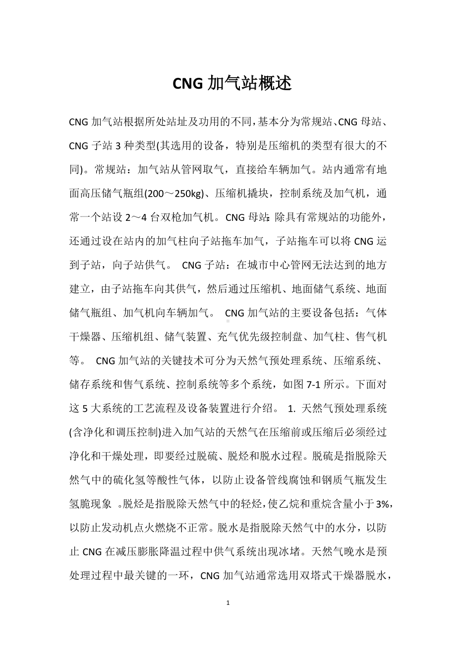 CNG加气站概述模板范本.docx_第1页