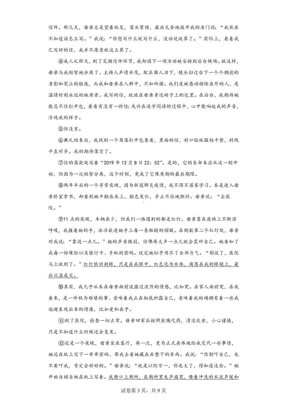 2023年河南省郑州外国语中学中考一模语文试题.docx_第3页