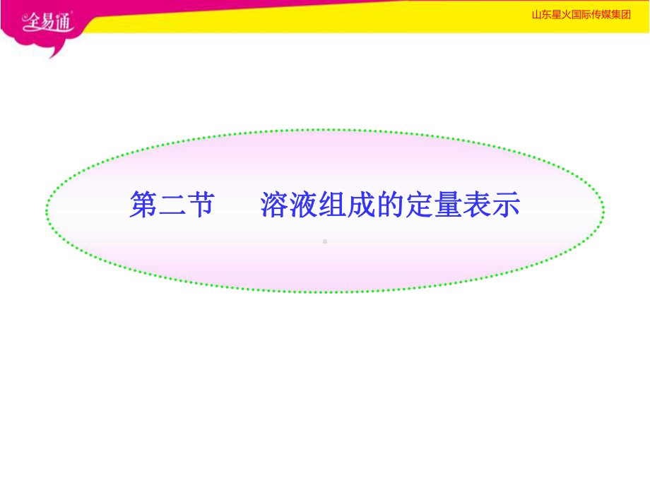 2022年鲁教版化学九全《溶液组成的定量表示》公开课课件.ppt_第1页