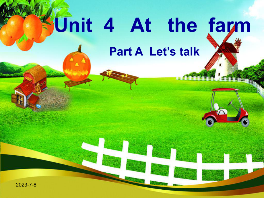 pep小学英语四年级下册unit-4-at-the-farm-A-let's-talk课件.ppt_第1页