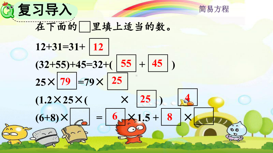 2022年人教版小学数学《用字母表示运算定律和计算公式》课件.pptx_第1页