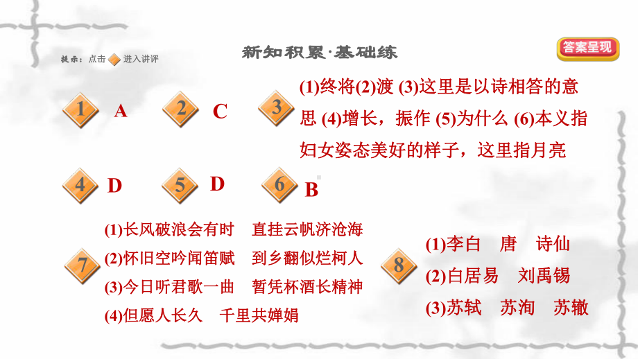 2021秋九年级语文上册第三单元14诗词三首习题课件新人教版.ppt_第2页