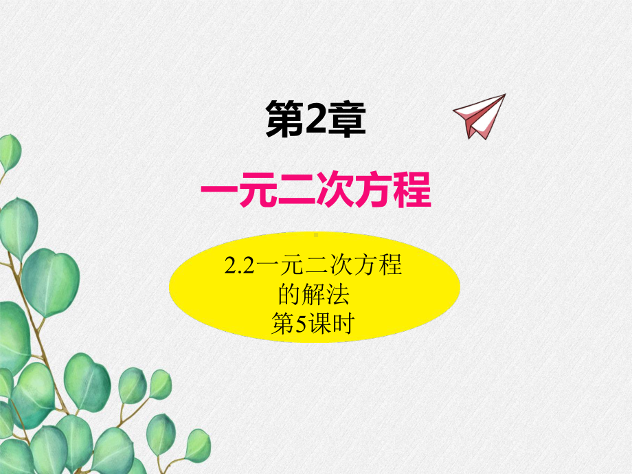 2022年湘教版数学九上《一元二次方程的解法5》立体课件(公开课版).ppt_第1页