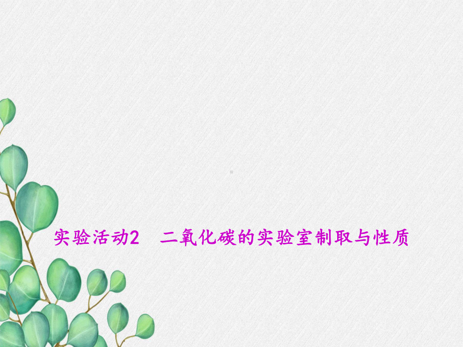 《实验活动2二氧化碳的实验室制取与性质》课件(公开课)2022年人教版-1.ppt_第1页