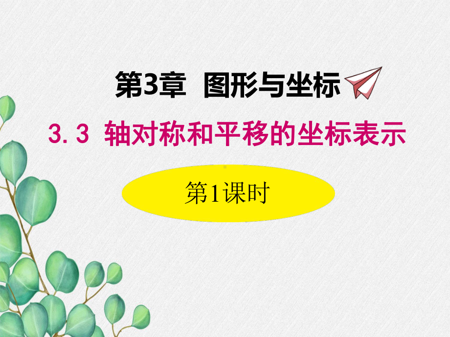 2022年湘教版八下《轴对称的坐标表示》立体课件(公开课版).ppt_第1页