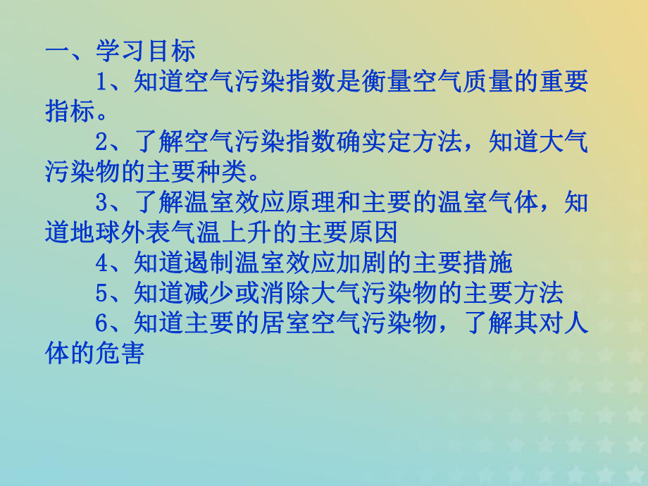 2021年高中化学专题1洁净安全的生存环境第一单元空气质量的改善课件9苏教版选修1.ppt_第2页