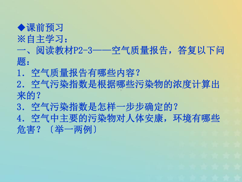 2021年高中化学专题1洁净安全的生存环境第一单元空气质量的改善课件9苏教版选修1.ppt_第3页