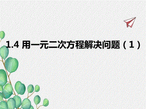 2022年苏教版九上《用一元二次方程解决问题》立体精美课件.pptx