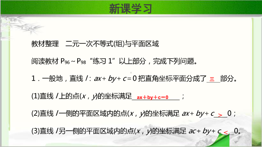 《-二元一次不等式(组)与平面区域-》示范公开课教学课件（高中数学必修5(北师大版)）.pptx_第3页