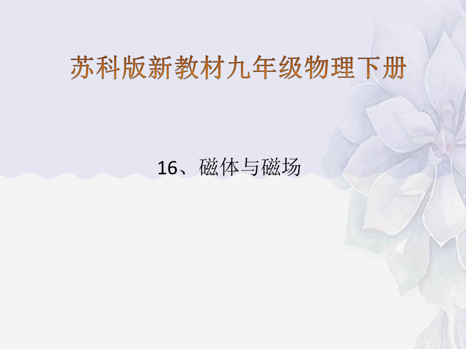 2022年苏科版九年级物理下册《磁体磁场》课件(市优).pptx_第1页