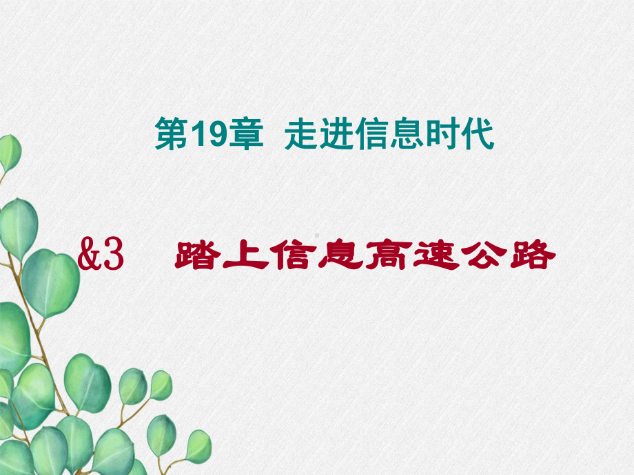 《踏上信息高速公路》课件-(公开课获奖)2022年沪科版物理--.ppt_第3页