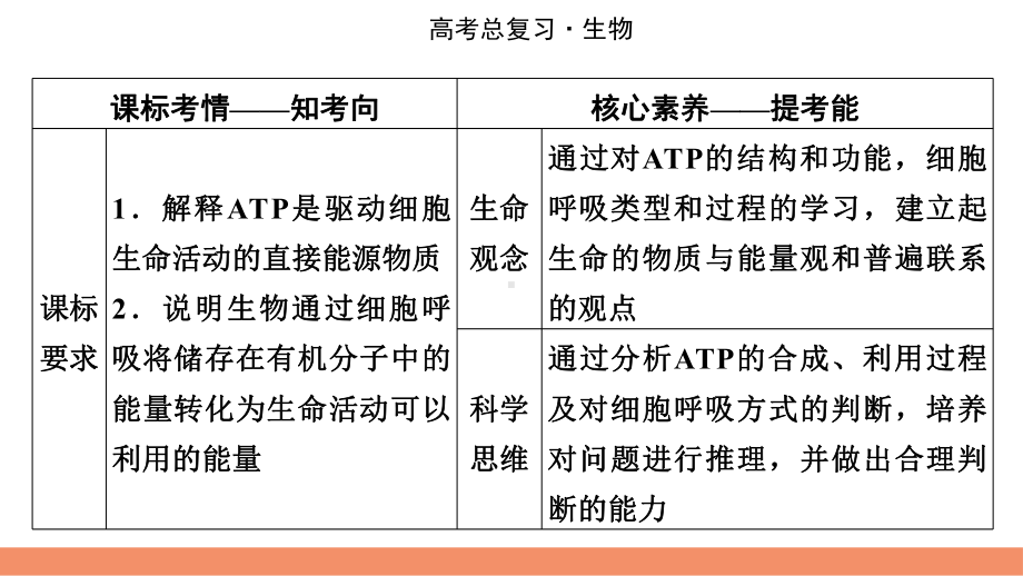 （模板可编辑）2022人教版生物：第3单元-第2讲-ATP与细胞呼吸课件.pptx_第2页