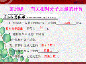 《有关相对分子质量的计算》课件-2022年人教版省一等奖.ppt