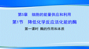 《降低化学反应活化能的酶》细胞的能量供应和利用（推荐课件）.pptx