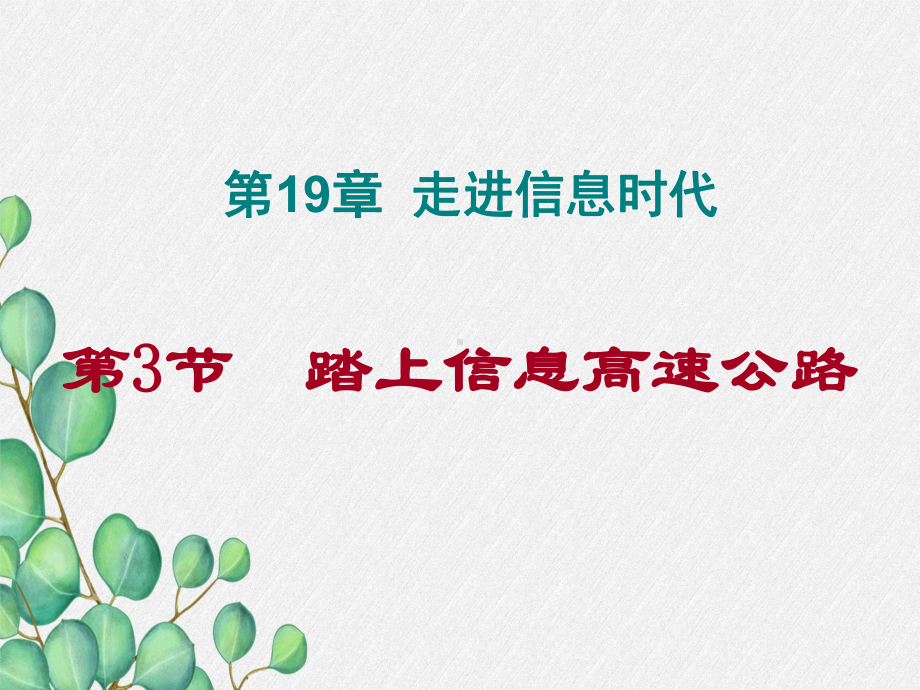 《踏上信息高速公路》课件-(公开课获奖)2022年沪科版物理-5.ppt_第3页