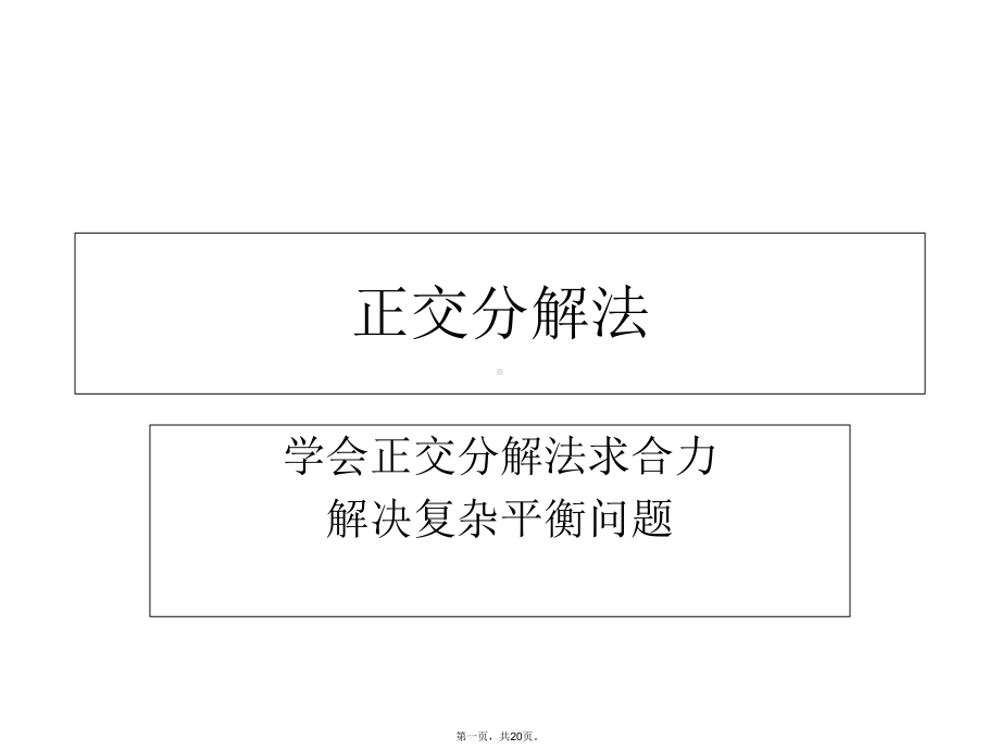 人教版高中物理《力的分解》优秀课件1.ppt_第1页