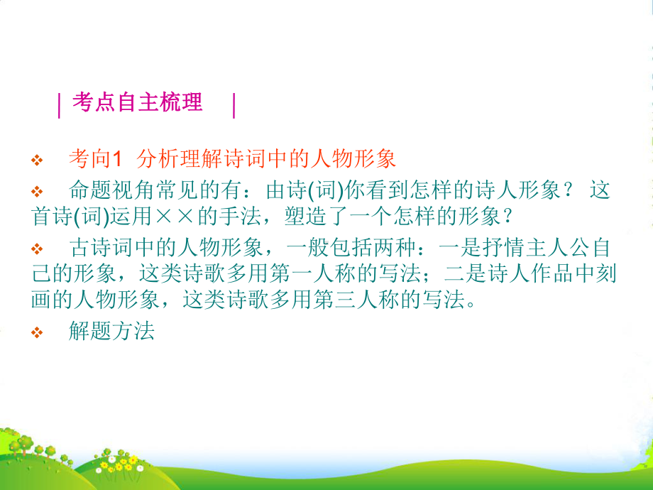 中考语文最后冲刺练-诗词鉴赏(考点自主梳理+随堂热身反馈)课件-苏教.ppt_第3页