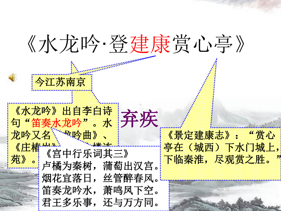 人教版高中语文必修四辛弃疾词两首水龙吟课件1-002.ppt_第2页