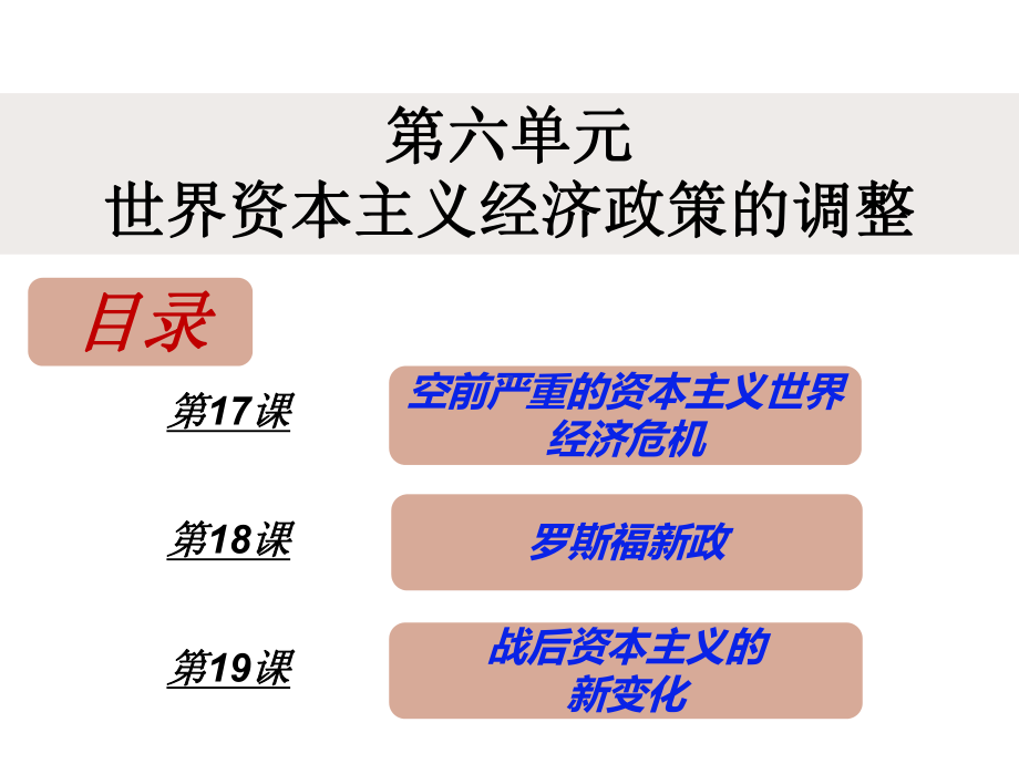 人教版高中历史必修二自主学习：-第17课-《空前严重的资本主义世界经济危机》课件.pptx_第1页