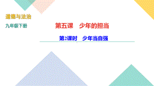 人教版道德与法治九年级下册习题课件少年当自强.ppt