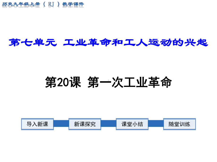 九年级历史上课件：第20课-第一次工业革命.ppt_第1页