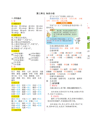 部编版语文二年级上册 第三单元知识小结.doc