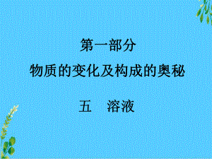 人教版九年级化学2021年中考复习：-溶液课件.pptx