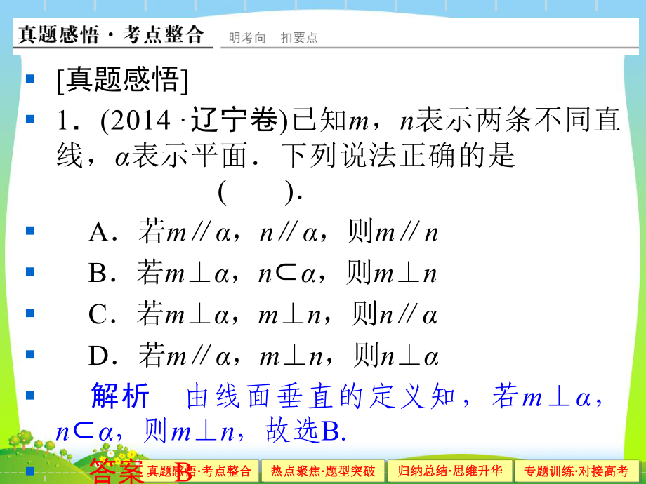 人教A版高考数学复习课件专题四-立体几何1-4-1.ppt_第3页