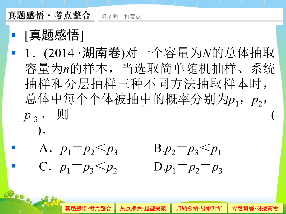 人教A版高考数学复习课件专题六-概率与统计1-6-1.ppt_第3页